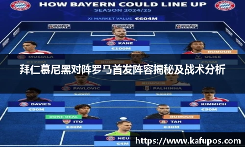 KS体育拜仁慕尼黑对阵罗马首发阵容揭秘及战术分析